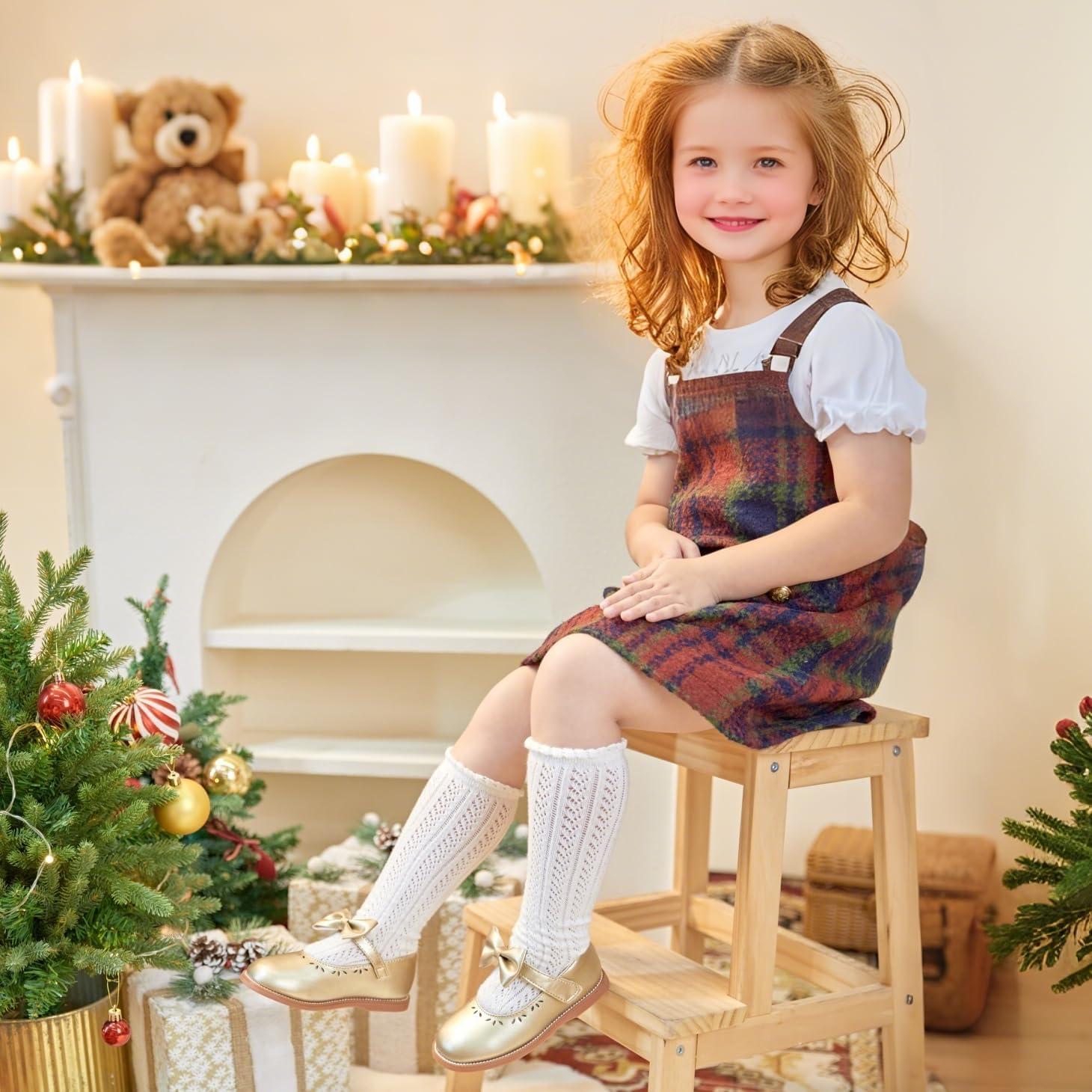 imageFelix ampamp Flora Toddler Little Girl Princess Dress ShoesMary Jane Flats for Girl Party School ShoesB418gold