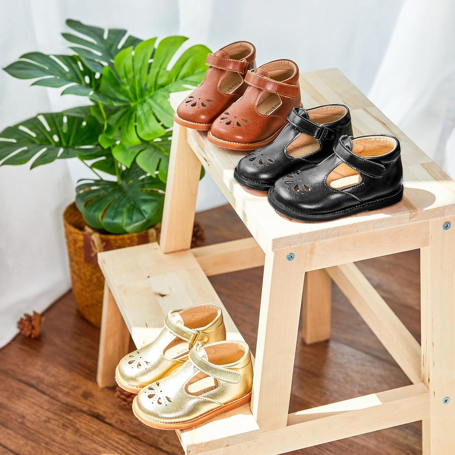 imageFelix ampamp Flora Toddler Little Girl Princess Dress ShoesMary Jane Flats for Girl Party School ShoesB831brown