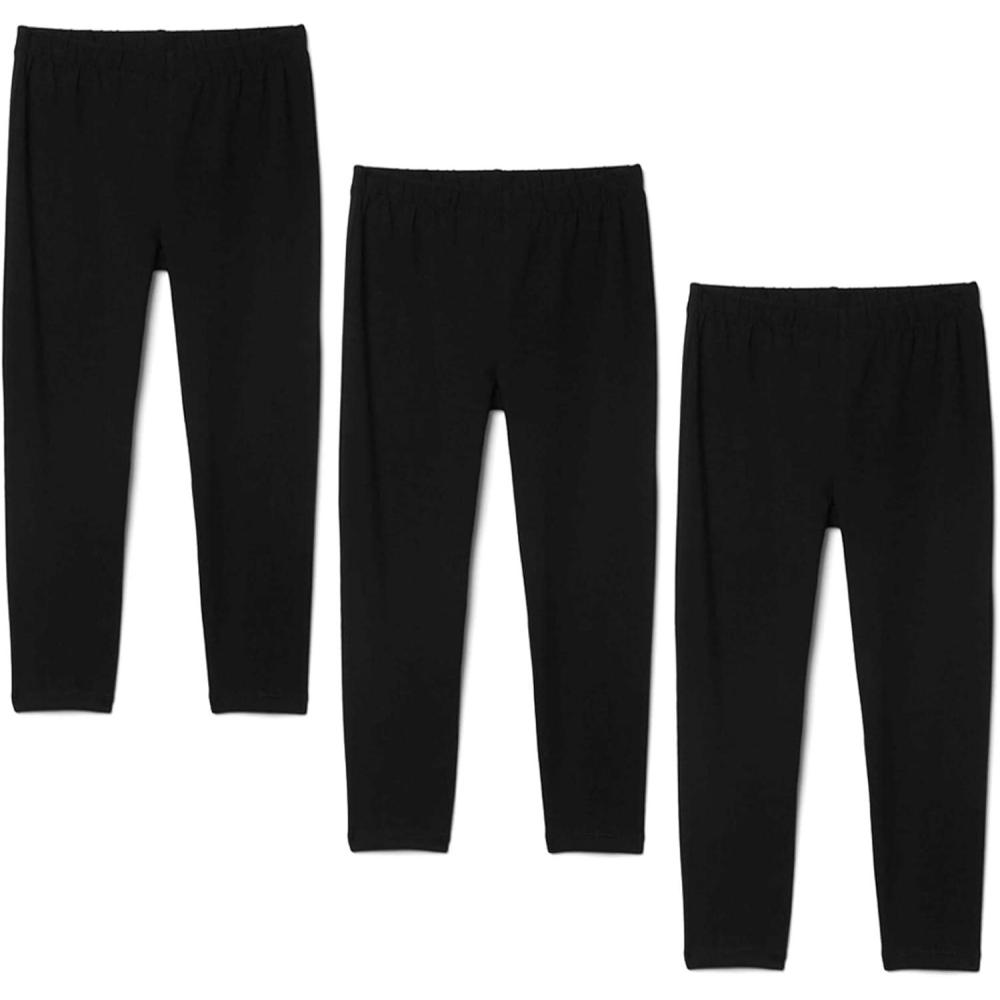 imageFelix ampamp Flora Girls Leggings Toddler Kids Summer Pants School Dance3pack BlackBlackBlack