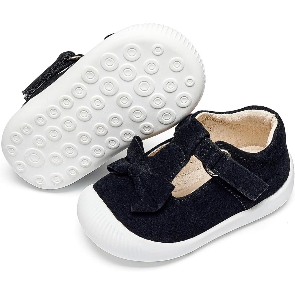 imageFelix ampamp Flora Soft Sole Baby Dress Shoes  Infant Baby Walking Shoes Moccasinss Rubber Sole Crib ShoesByb03black