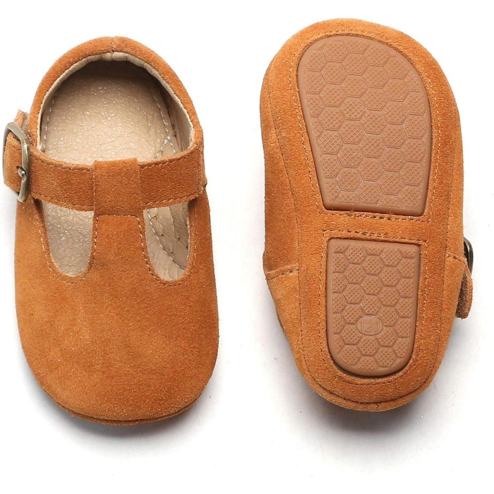 imageFelix ampamp Flora Soft Sole Baby Shoes  Infant Baby Walking Shoes Moccasinss Rubber Sole Crib ShoesB8527brown
