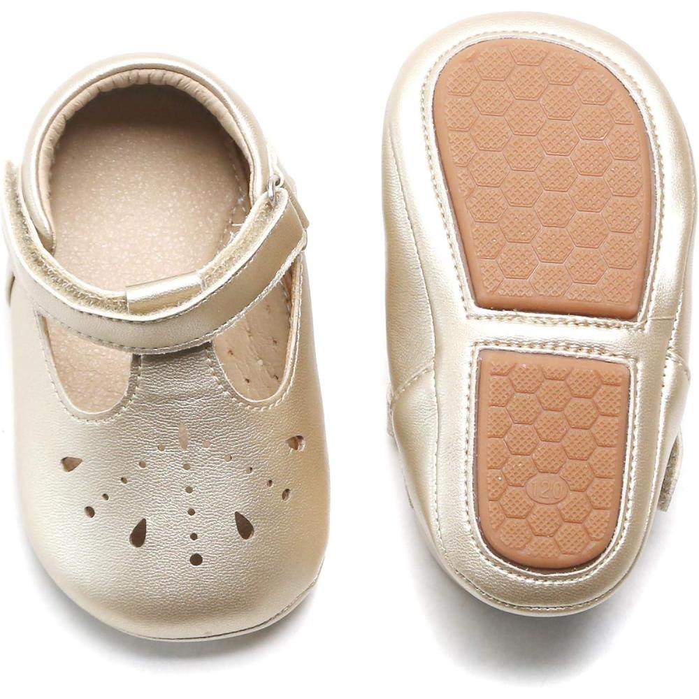 imageFelix ampamp Flora Soft Sole Baby Shoes  Infant Baby Walking Shoes Moccasinss Rubber Sole Crib ShoesB8528 Gold