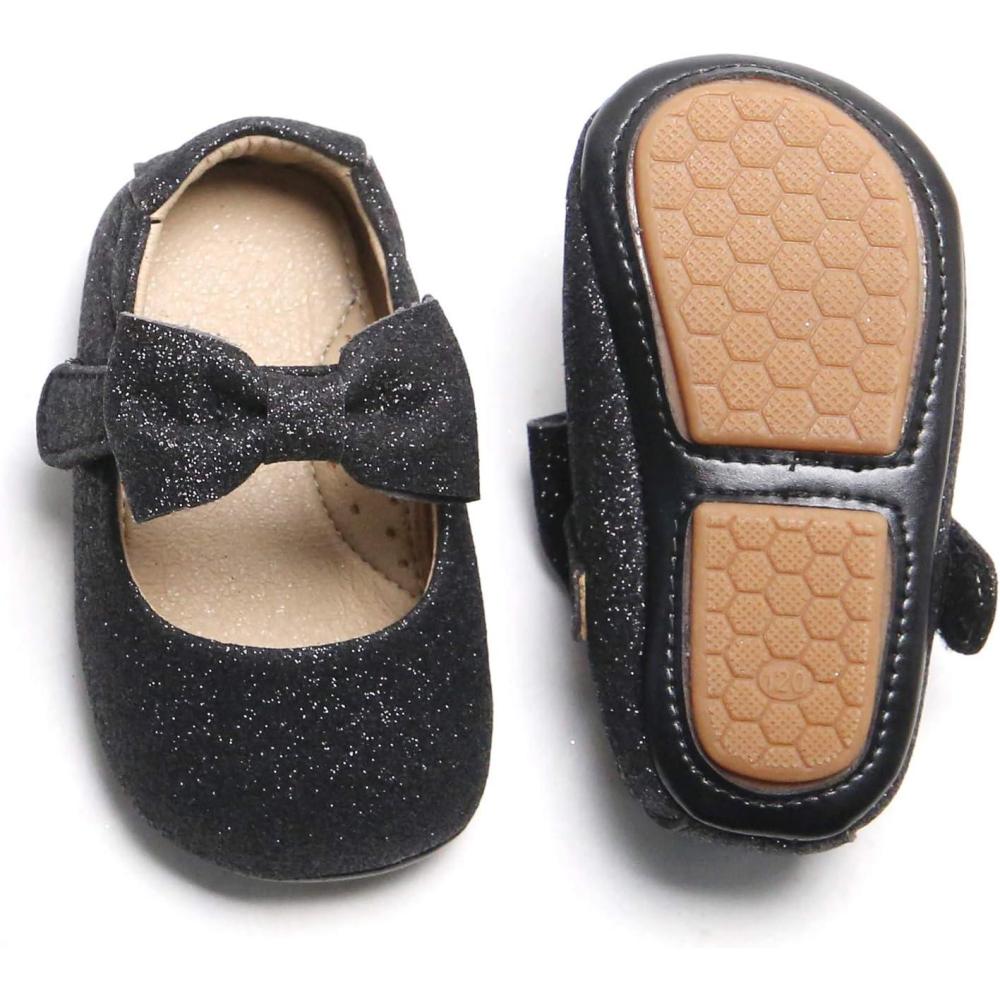 imageFelix ampamp Flora Soft Sole Baby Shoes  Infant Baby Walking Shoes Moccasinss Rubber Sole Crib ShoesB8712black
