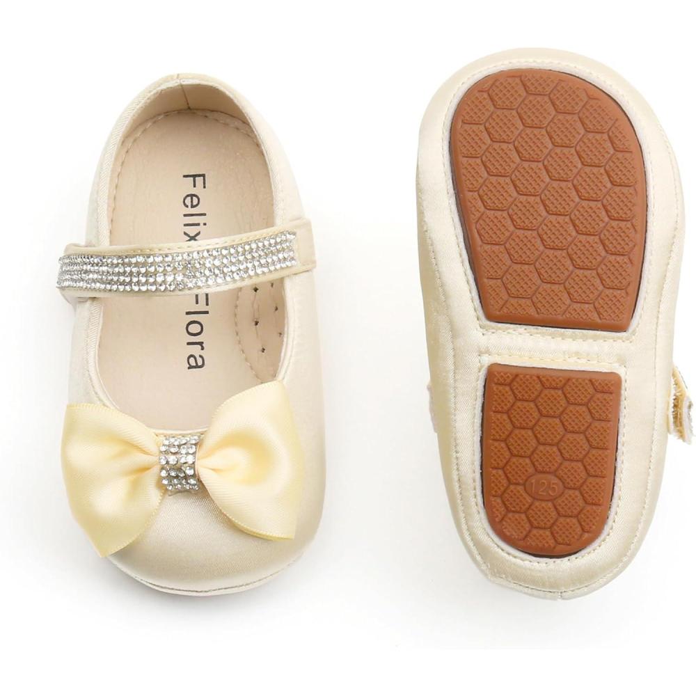 imageFelix ampamp Flora Soft Sole Baby Shoes  Infant Baby Walking Shoes Moccasinss Rubber Sole Crib ShoesB8718gold