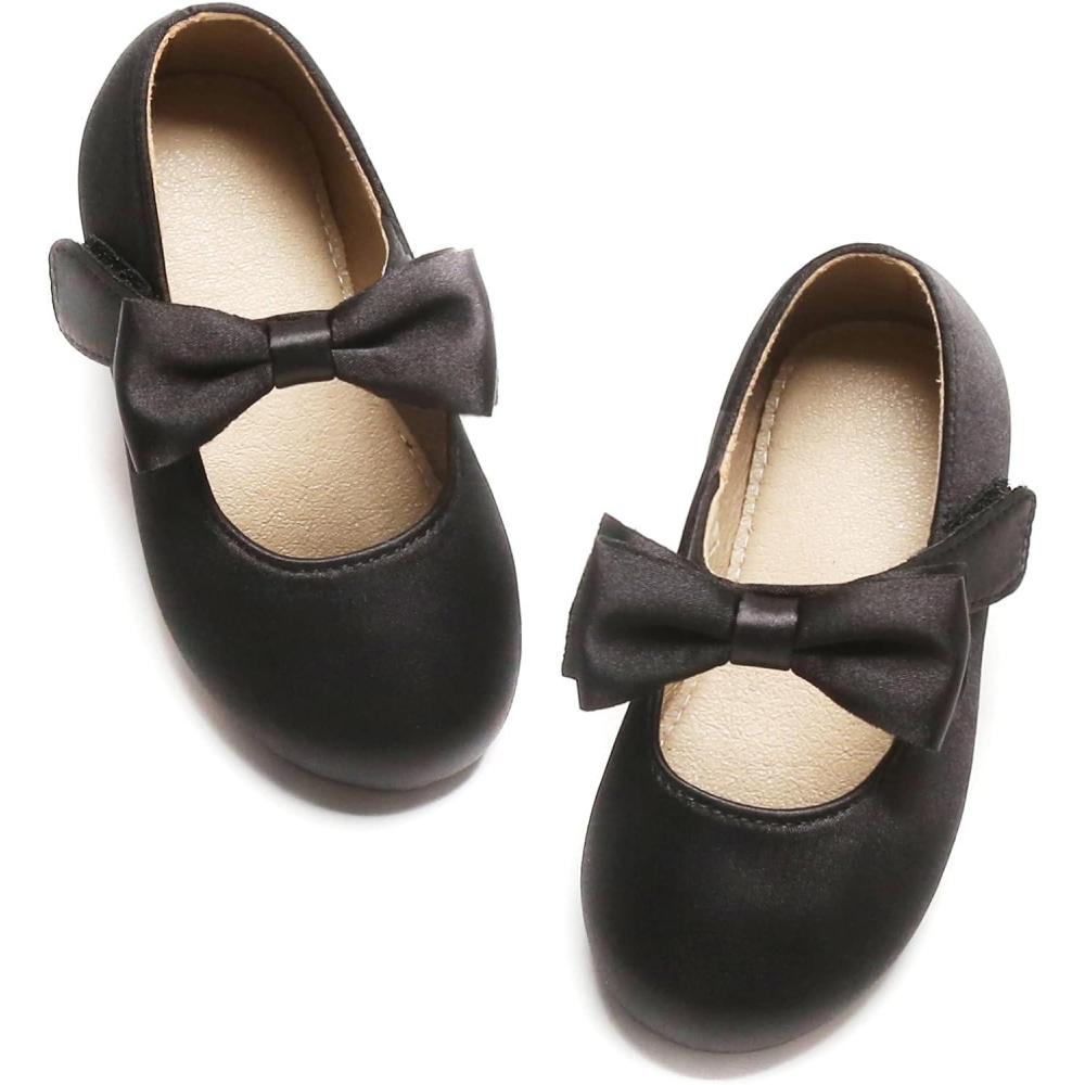 imageFelix ampamp Flora Toddler Flower Girl Dress Shoes  Girl Ballet Flats Party School Shoes WeddingB816black