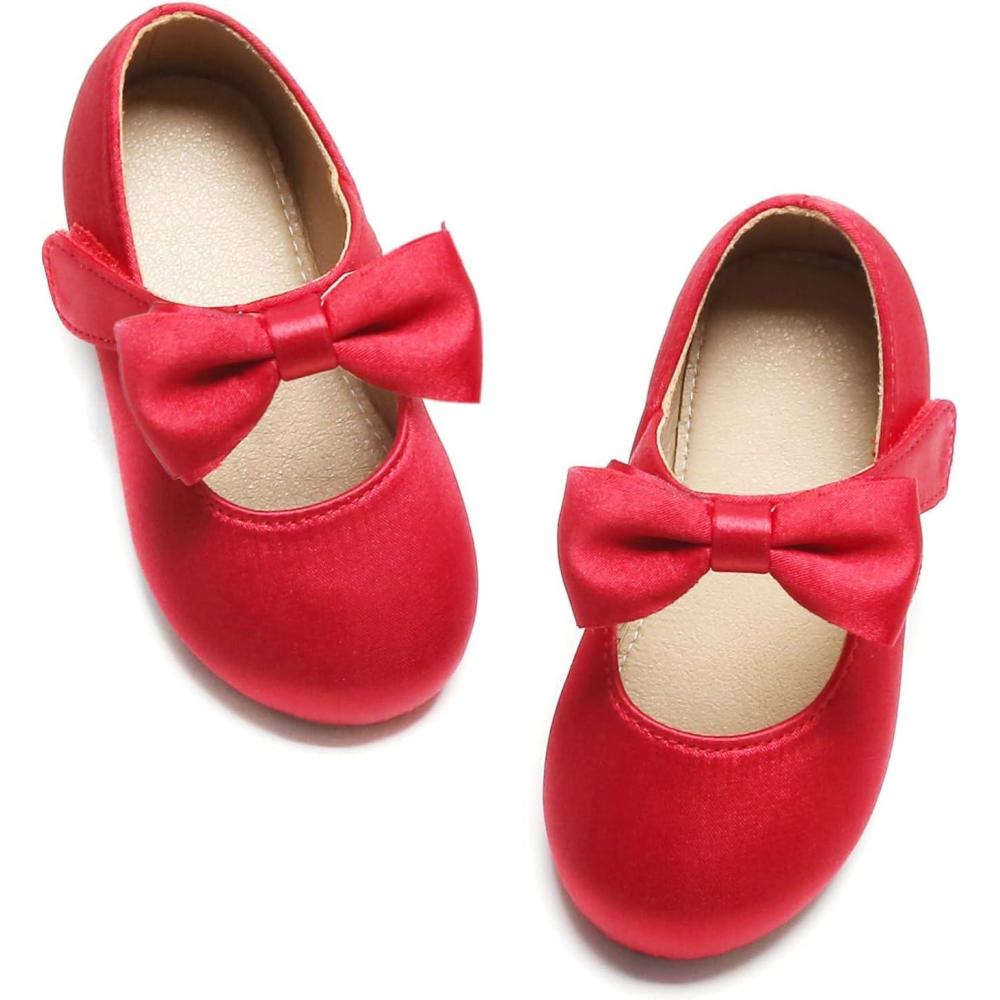 imageFelix ampamp Flora Toddler Flower Girl Dress Shoes  Girl Ballet Flats Party School Shoes WeddingB816red