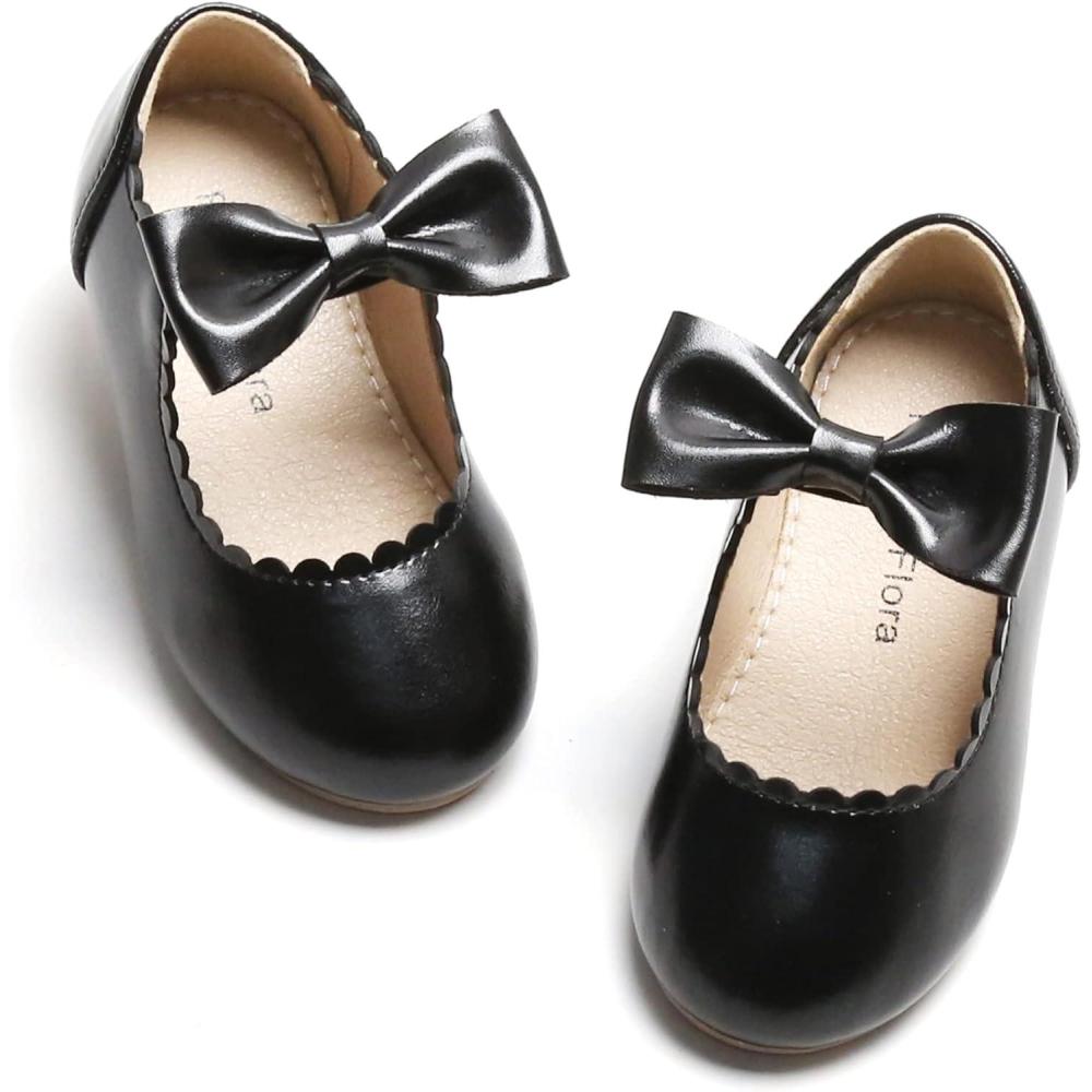imageFelix ampamp Flora Toddler Flower Girl Dress Shoes  Girl Ballet Flats Party School Shoes WeddingB838black