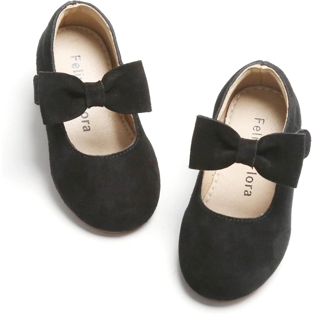 imageFelix ampamp Flora Toddler Flower Girl Dress Shoes  Girl Ballet Flats Party School Shoes WeddingB847black