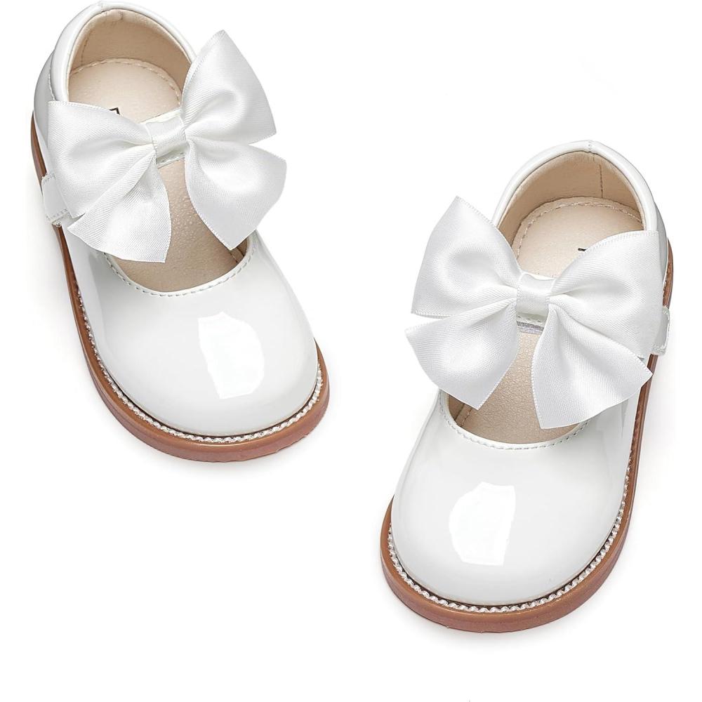 imageFelix ampamp Flora Toddler Girl Oxford Dress Shoes  Mary Jane Flats for Little Girl Party School ShoesB427white