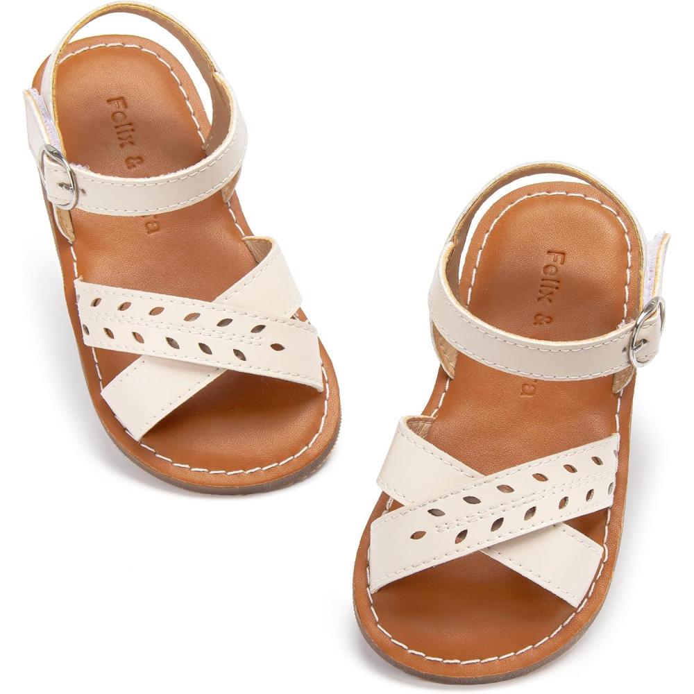 imageFelix ampamp Flora Toddler Girl Sandals  Little Girl Easter Summer Dress Shoes Lightweight Open Toe Beach HolidayBc219beige