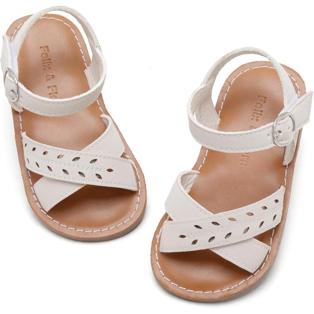 imageFelix ampamp Flora Toddler Girl Sandals  Little Girl Easter Summer Dress Shoes Lightweight Open Toe Beach HolidayBc219moonbeam