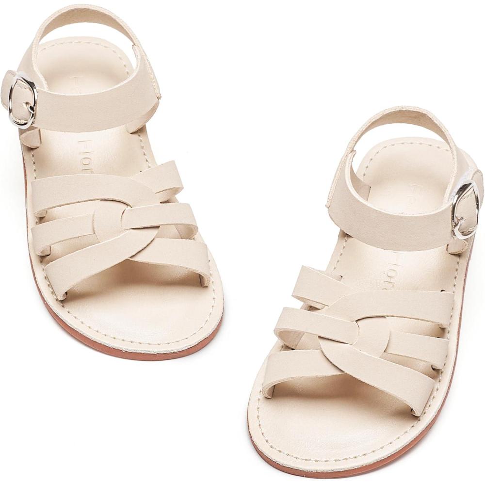imageFelix ampamp Flora Toddler Girl Sandals  Little Girl Easter Summer Dress Shoes Lightweight Open Toe Beach HolidayBc222moonbeam