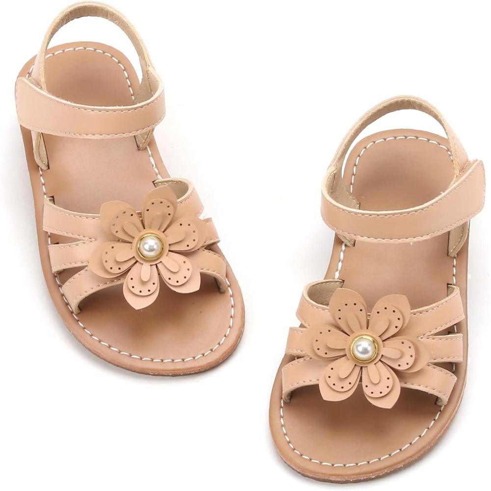 imageFelix ampamp Flora Toddler Girl Sandals  Little Girl Easter Summer Dress Shoes Lightweight Open Toe Beach HolidayBc264nude