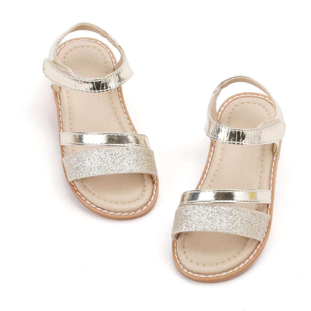 imageFelix ampamp Flora Toddler Girl Sandals  Little Girl Easter Summer Dress Shoes Lightweight Open Toe Beach HolidayBc265gold