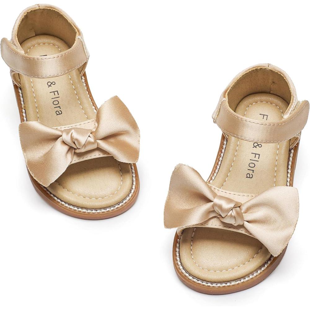 imageFelix ampamp Flora Toddler Girls Sandals Soft Rubber Flats Summer Baby Flower Girl ShoesBc245s Dark Nude