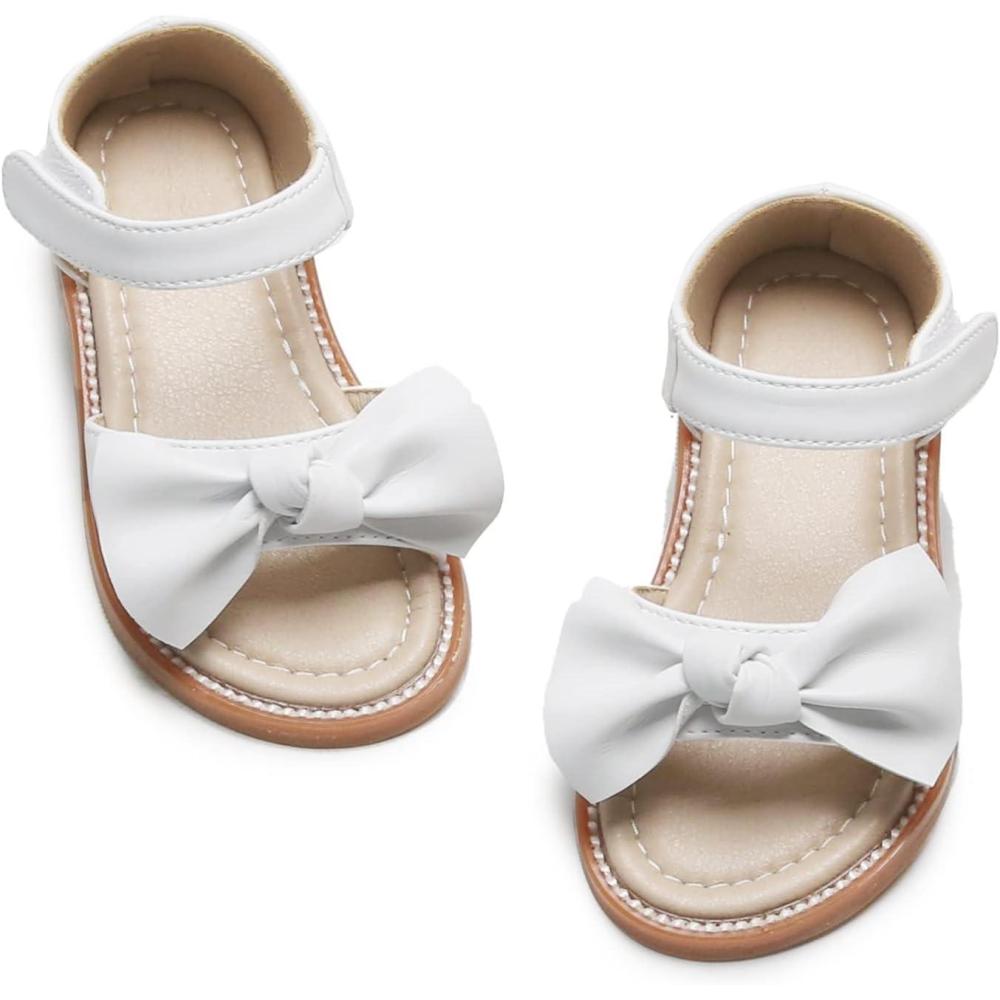 imageFelix ampamp Flora Toddler Girls Sandals Soft Rubber Flats Summer Baby Flower Girl ShoesBc245white