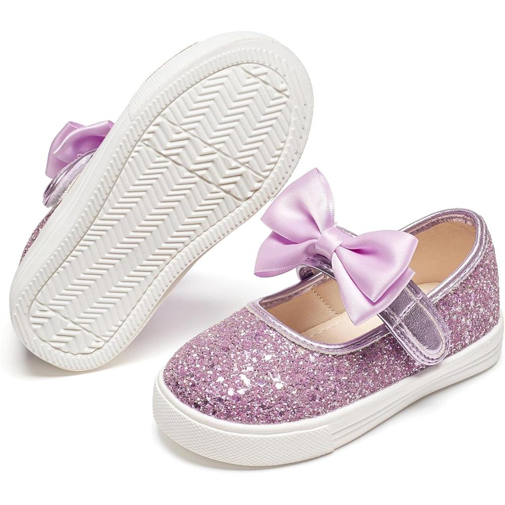 imageFelix ampamp Flora ToddlerLittle Kid Girls Running Shoes Glitter Sneakers Princess Fashion Casual Sports ShoesBs822dark Purple