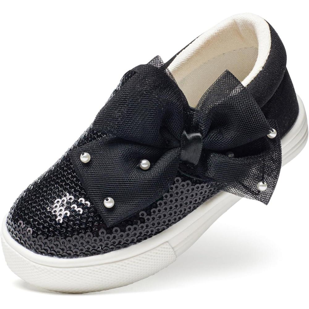 imageFelix ampamp Flora ToddlerLittle Kid Girls Running Shoes Sports Sneakers Princess Casual Glitter ShoesBs823black