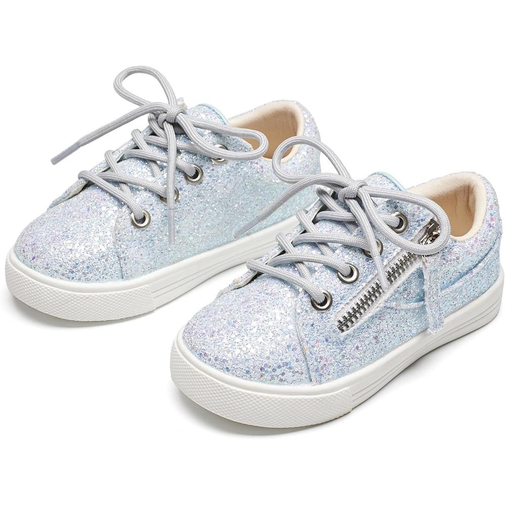 imageFelix ampamp Flora ToddlerLittle Kid Girls Running Shoes Sports Sneakers Princess Casual Glitter ShoesBs827glitter Blue