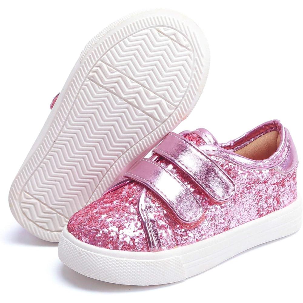 imageFelix ampamp Flora ToddlerLittle Kid Girls Running Shoes Sports Sneakers Princess Casual Glitter ShoesGiltter Pink