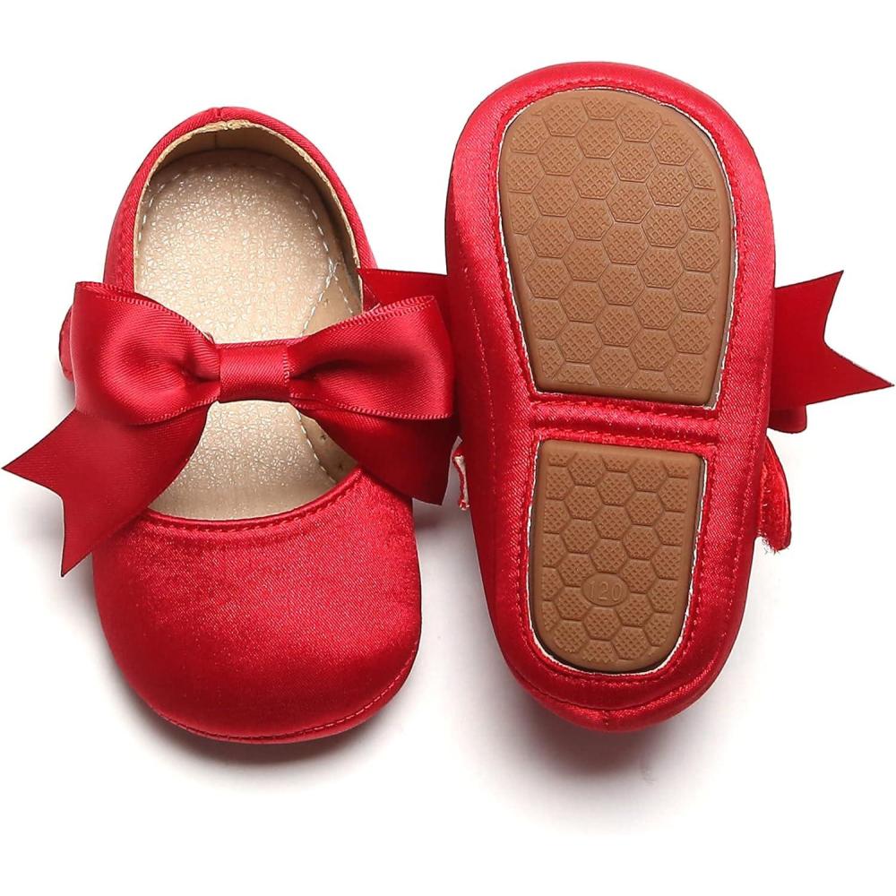 imageSoft Sole Baby Shoes  Infant Baby Walking Shoes Moccasins Rubber Sole Crib ShoesB8713red