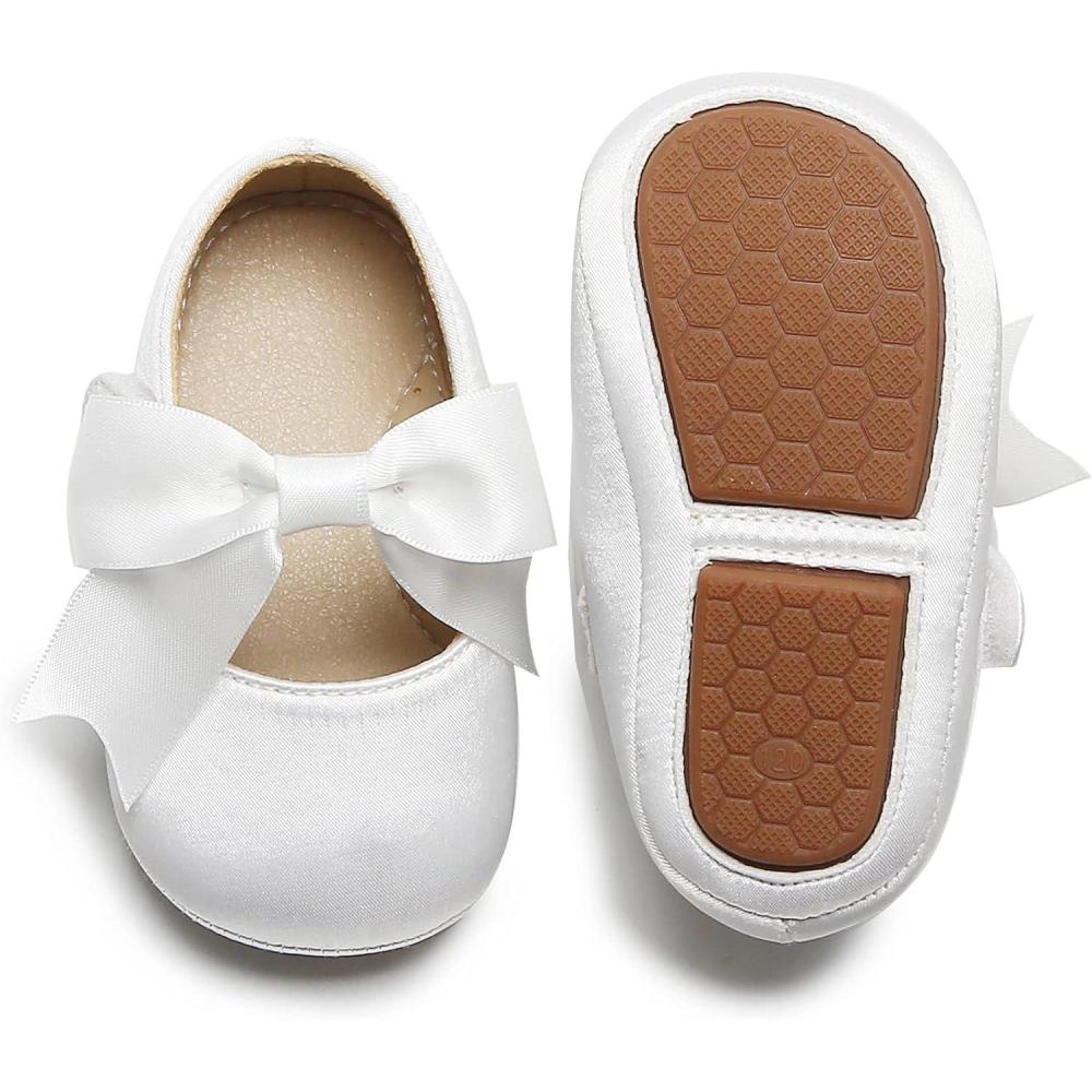 imageSoft Sole Baby Shoes  Infant Baby Walking Shoes Moccasins Rubber Sole Crib ShoesB8713white