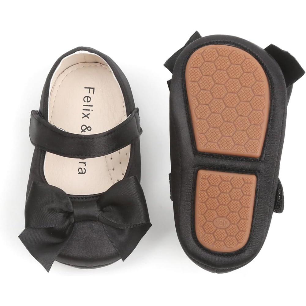 imageSoft Sole Baby Shoes  Infant Baby Walking Shoes Moccasins Rubber Sole Crib ShoesB8716black