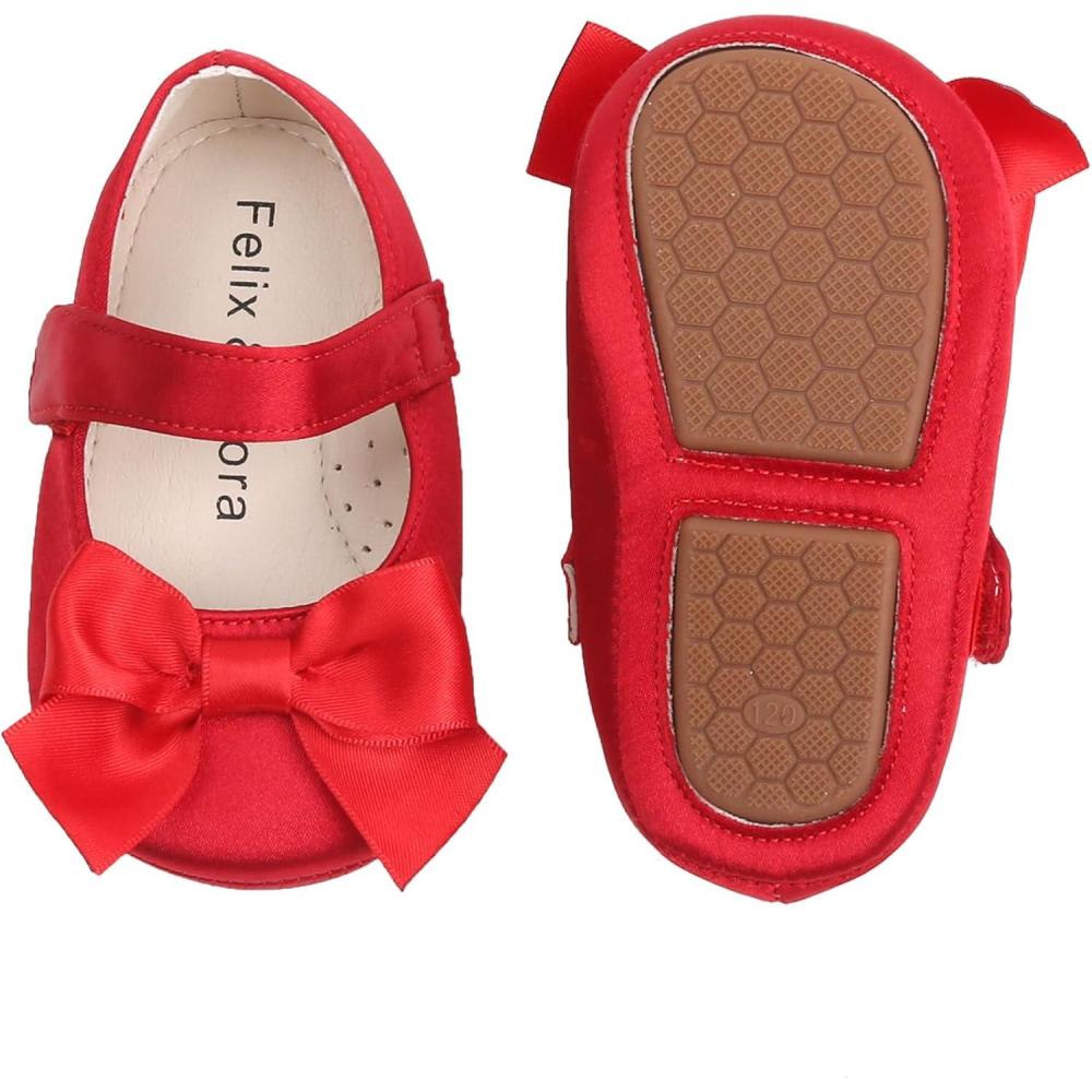 imageSoft Sole Baby Shoes  Infant Baby Walking Shoes Moccasins Rubber Sole Crib ShoesB8716red