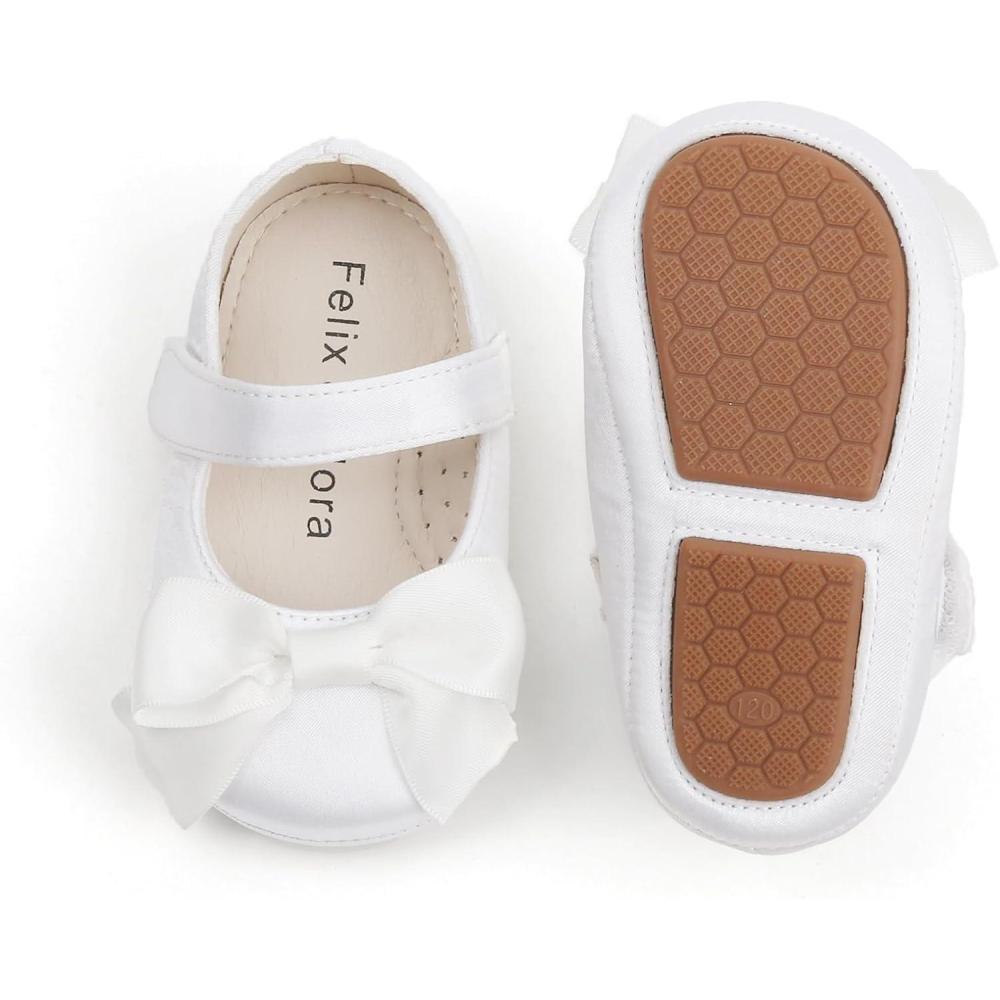 imageSoft Sole Baby Shoes  Infant Baby Walking Shoes Moccasins Rubber Sole Crib ShoesB8716white