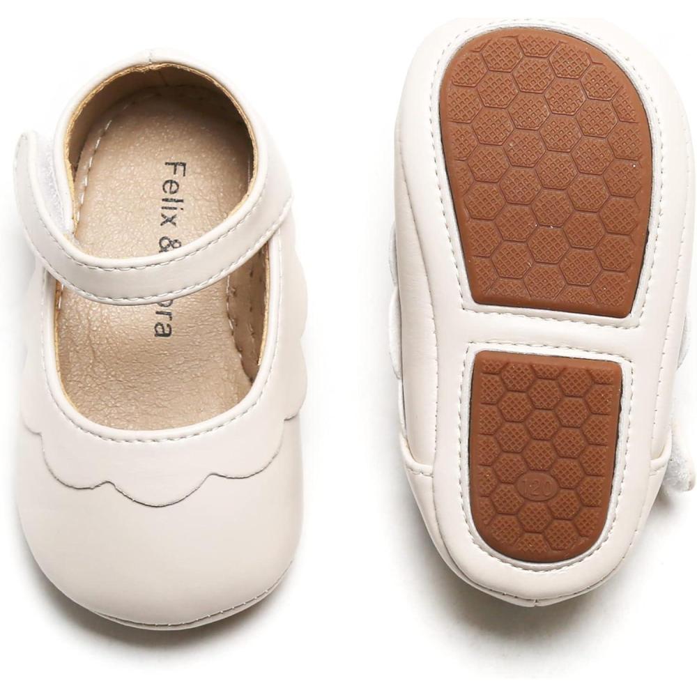 imageSoft Sole Baby Shoes  Infant Baby Walking Shoes Moccasins Rubber Sole Crib ShoesBaby8524beige