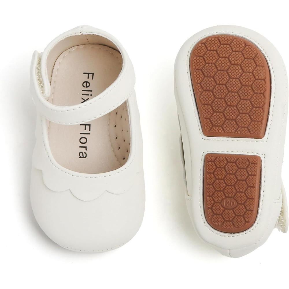 imageSoft Sole Baby Shoes  Infant Baby Walking Shoes Moccasins Rubber Sole Crib ShoesBaby8524ivory