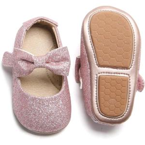 Felix & Flora Soft Sole Baby Shoes – Infant Baby Walking Shoes Moccasinss Rubber Sole Crib Shoes(B8712-pink)