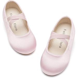 Felix & Flora Toddler Girl Dress Shoes – Flower Girl Ballet Mary Jane Flats Party School Wedding(Bf09-s Light Pink)