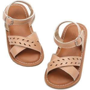 Felix & Flora Toddler Girl Sandals – Little Girl Easter Summer Dress Shoes Lightweight Open Toe Beach Holiday.(Bc219-nude)