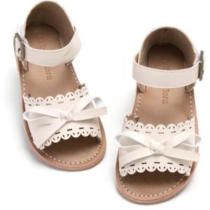 Felix & Flora Toddler Girl Sandals – Little Girl Easter Summer Dress Shoes Lightweight Open Toe Beach Holiday.(Bc226-beige)