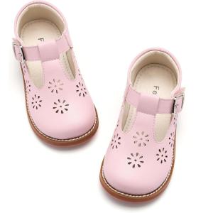 Felix & Flora Toddler Little Girl Mary Jane Dress Shoes – Ballet Flats for Girl Party School Shoes(B392-baby Pink)