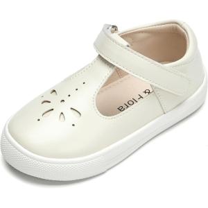 Felix & Flora Toddler/Little Kid Girls Running Shoes Glitter Sneakers Princess Fashion Casual Sports Shoes(Bs829-ivory White)