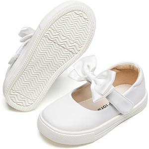 Felix & Flora Toddler/Little Kid Girls Running Shoes Glitter Sneakers Princess Fashion Casual Sports Shoes(Bs830-white)