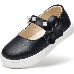 Felix & Flora Toddler/Little Kid Girls Running Shoes Sports Sneakers Princess Casual Glitter Shoes.(Bs825-black)