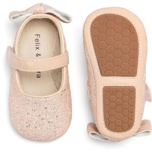 Soft Sole Baby Shoes – Infant Baby Walking Shoes Moccasins Rubber Sole Crib Shoes(B05-light Pink)