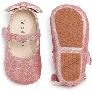 Soft Sole Baby Shoes – Infant Baby Walking Shoes Moccasins Rubber Sole Crib Shoes(B05-pink)