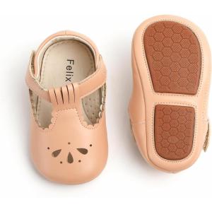 Soft Sole Baby Shoes – Infant Baby Walking Shoes Moccasins Rubber Sole Crib Shoes(B8710-nude)