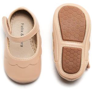 Soft Sole Baby Shoes – Infant Baby Walking Shoes Moccasins Rubber Sole Crib Shoes(Baby-8524-nude)