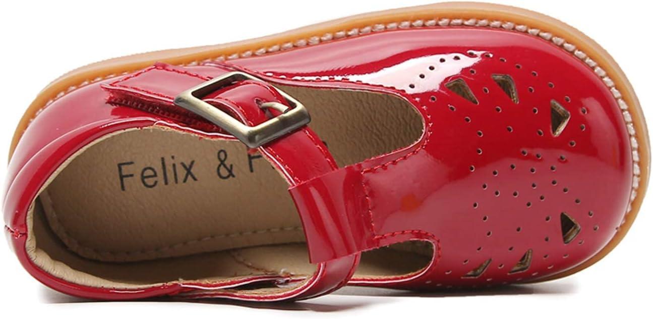 imageFelix amp Flora Toddler Little Girl Mary Jane Dress Shoes Ballet Flats for Easter Flower Girl Party School ShoesB345red