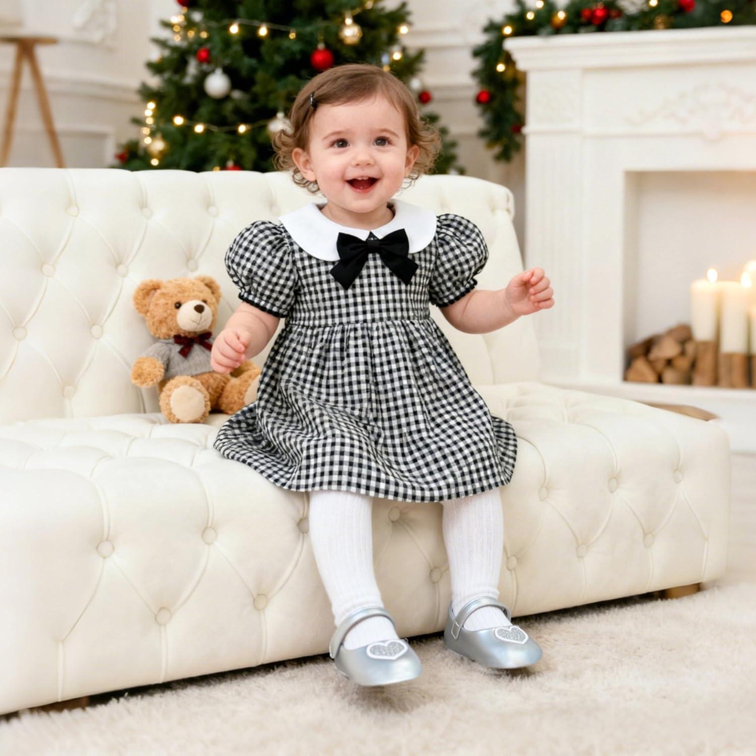 imageFelix amp Flora Soft Sole Baby Shoes Infant Baby Girls Ballet Flats Moccasinss Rubber Sole Walking Crib ShoesBn42silver