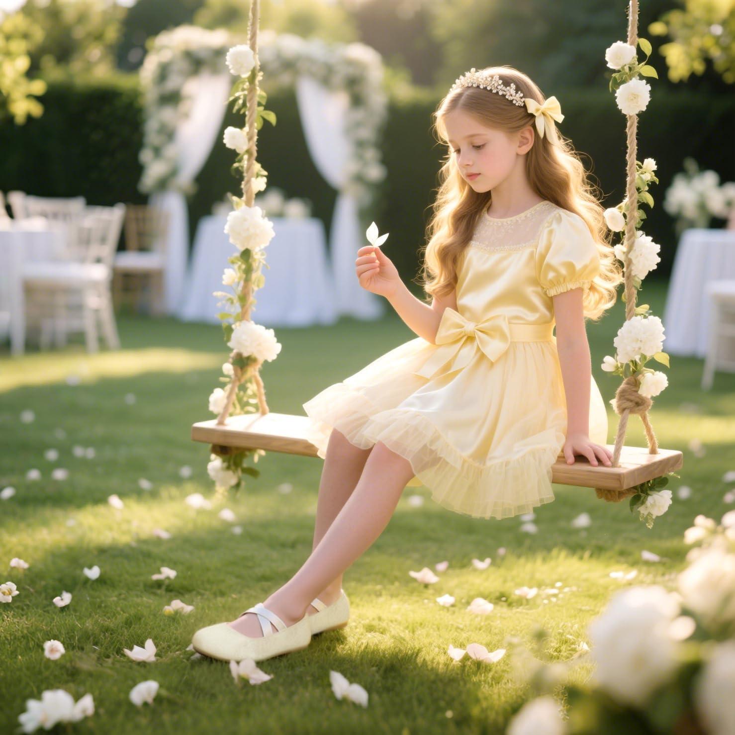 imageFelix amp Flora Toddler Girl Dress Shoes Flower Girl Ballet Mary Jane Flats Party School WeddingBf09s Champagne Gold