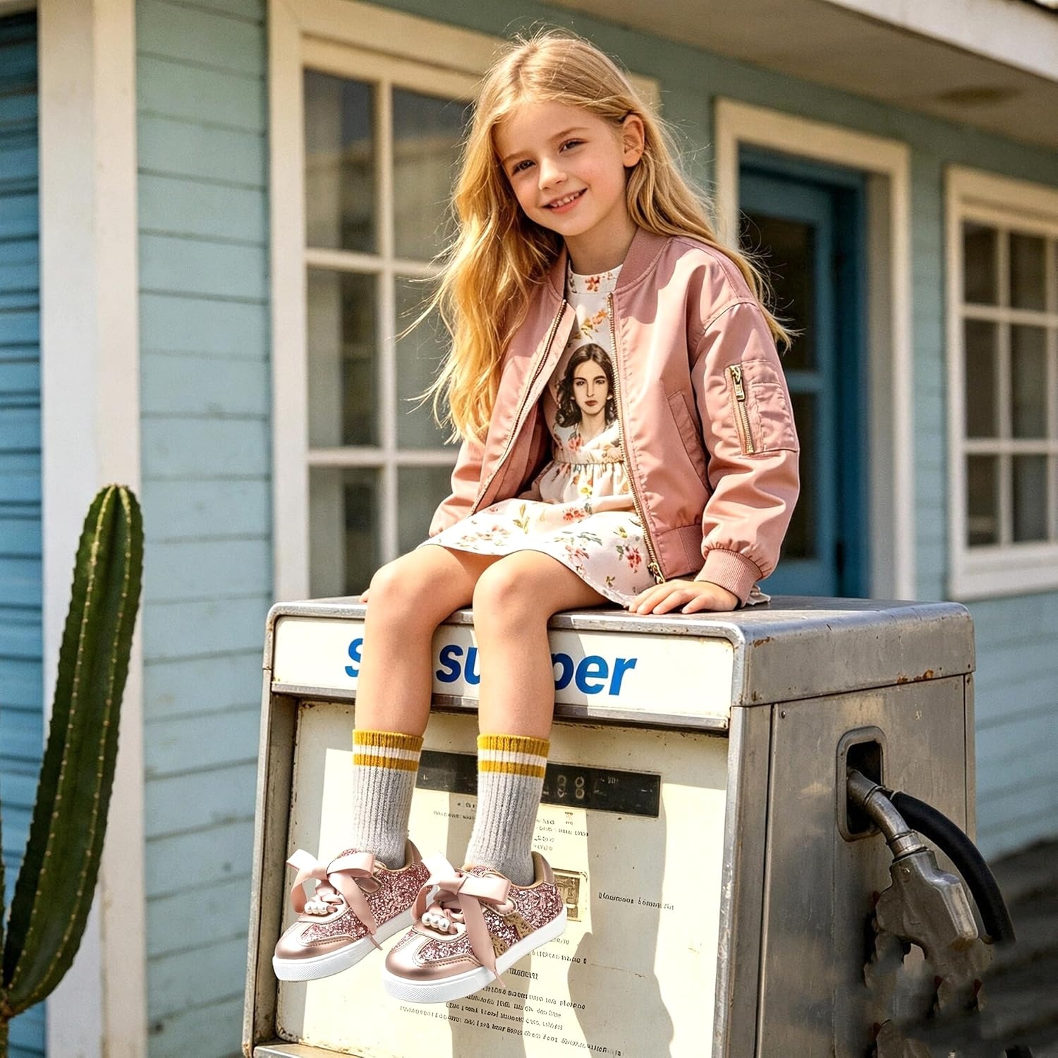 image:imageFelix amp Flora ToddlerLittle Kid Girls Running Shoes Glitter Sneakers Princess Fashion Casual Sports ShoesBs833champagne Pink