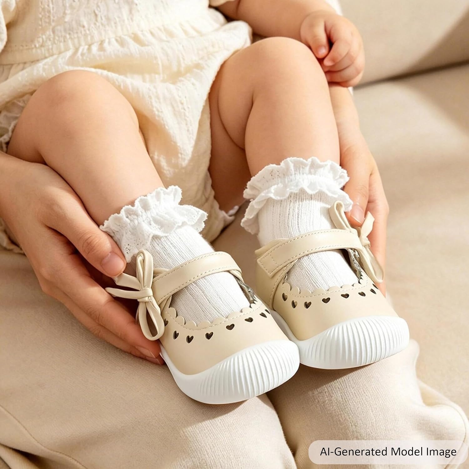 image:imageFelix amp Flora Soft Sole Baby Dress Shoes Infant Baby Walking Shoes Moccasinss Rubber Sole Crib ShoesByb06beige