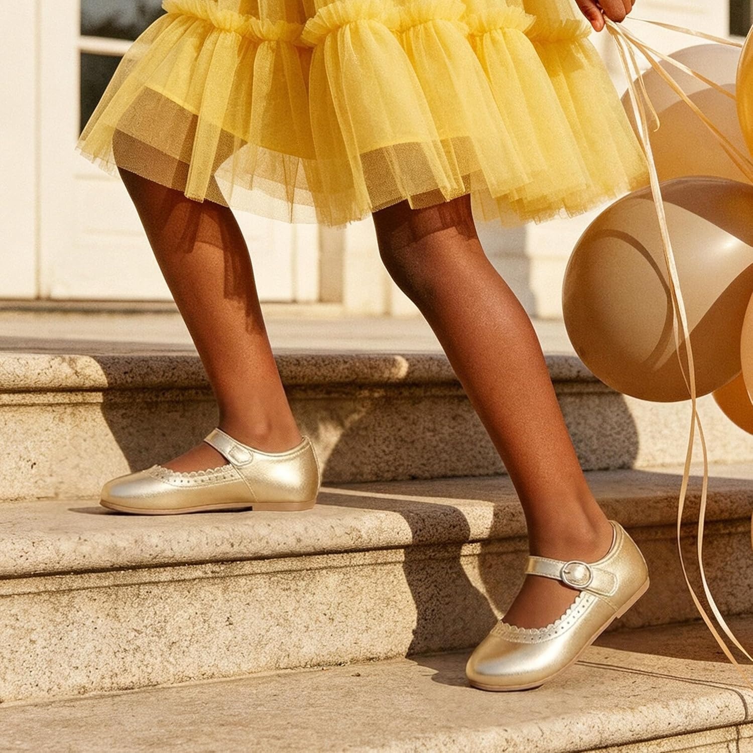 image:imageFelix amp Flora Toddler Girl Dress Shoes Flower Girl Ballet Flats School Wedding PartyBf19bright Gold
