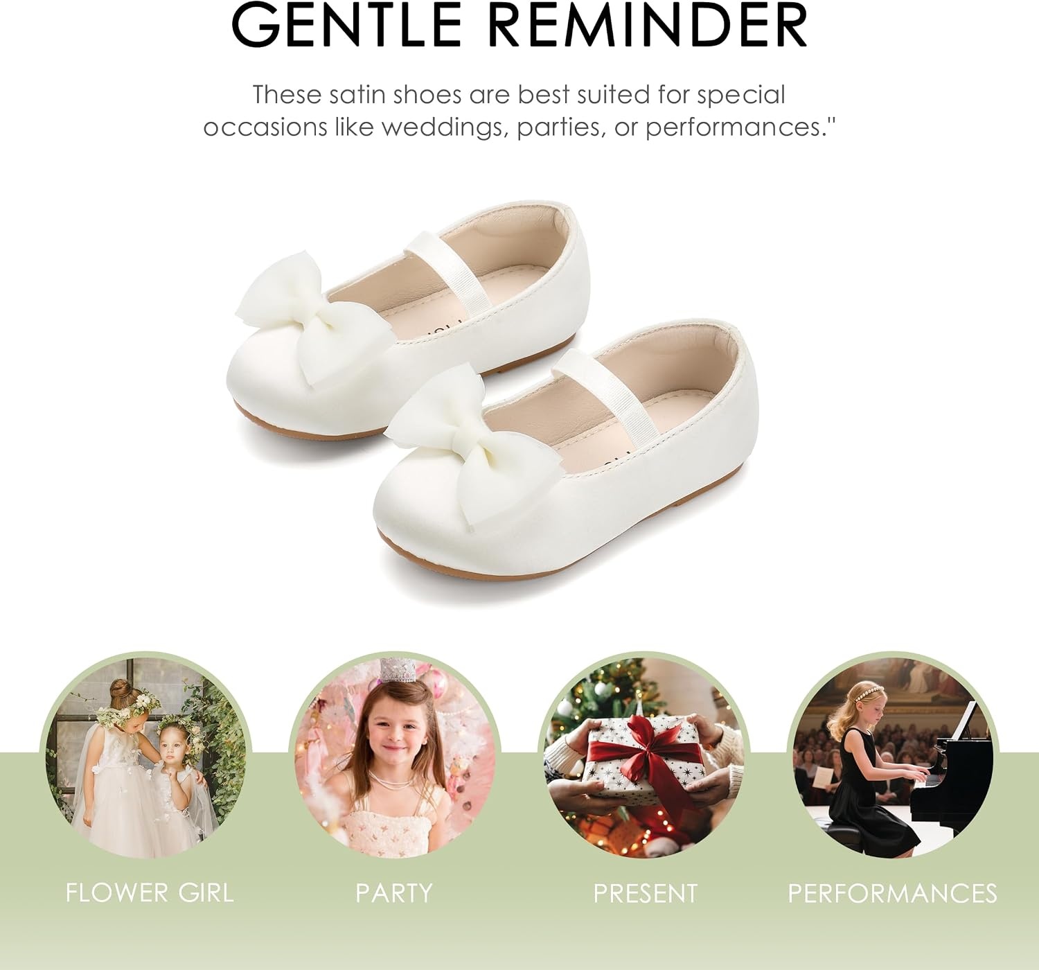 image:imageFelix amp Flora Toddler Girl Dress Shoes Flower Girl Ballet Flats School Wedding PartyBf34ivory White